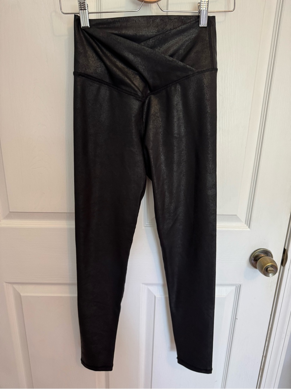aerie Black Faux-Leather Leggings